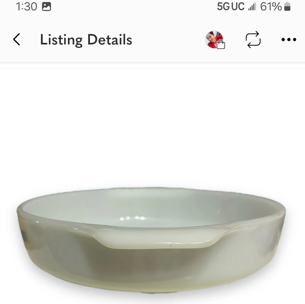 FIRE KING 9 Inch Round Baking Dish VINTAGE